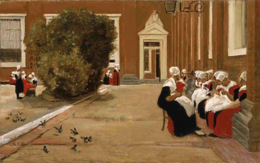 Max Liebermann - Courtyard of the Orphanage in Amsterdam